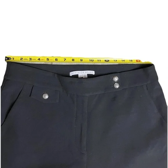 Veronica Beard Womens 16 Mid Rise Pleated Trouser Pants Black Office Corporate - Picture 8 of 9